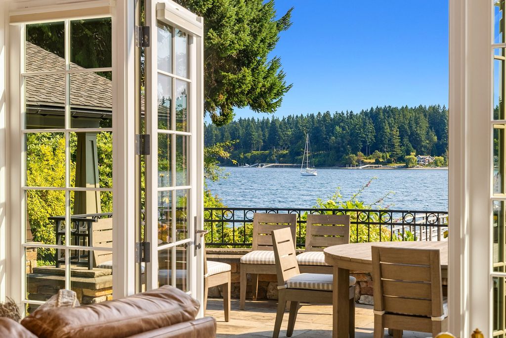 Washington's Coastal Gem: Architectural Masterpiece on White Sand along Manzanita Bay Shoreline, Listed at $7.8 Million