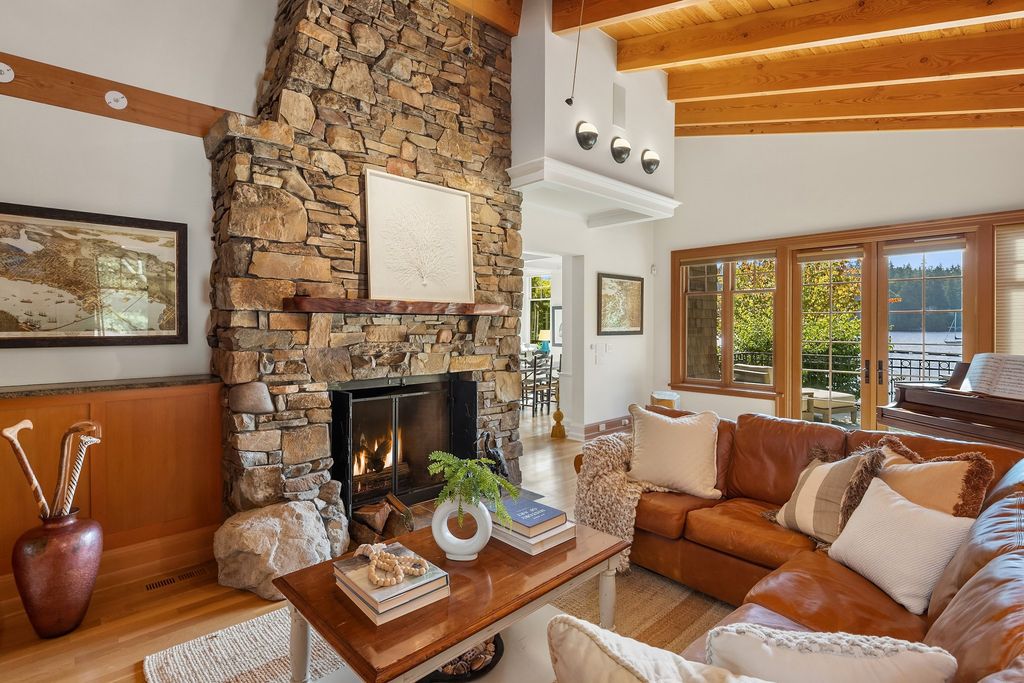 Washington's Coastal Gem: Architectural Masterpiece on White Sand along Manzanita Bay Shoreline, Listed at $7.8 Million