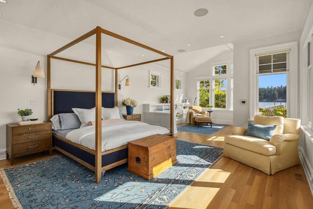Washington's Coastal Gem: Architectural Masterpiece on White Sand along Manzanita Bay Shoreline, Listed at $7.8 Million