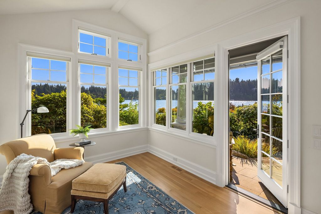 Washington's Coastal Gem: Architectural Masterpiece on White Sand along Manzanita Bay Shoreline, Listed at $7.8 Million