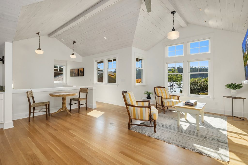 Washington's Coastal Gem: Architectural Masterpiece on White Sand along Manzanita Bay Shoreline, Listed at $7.8 Million