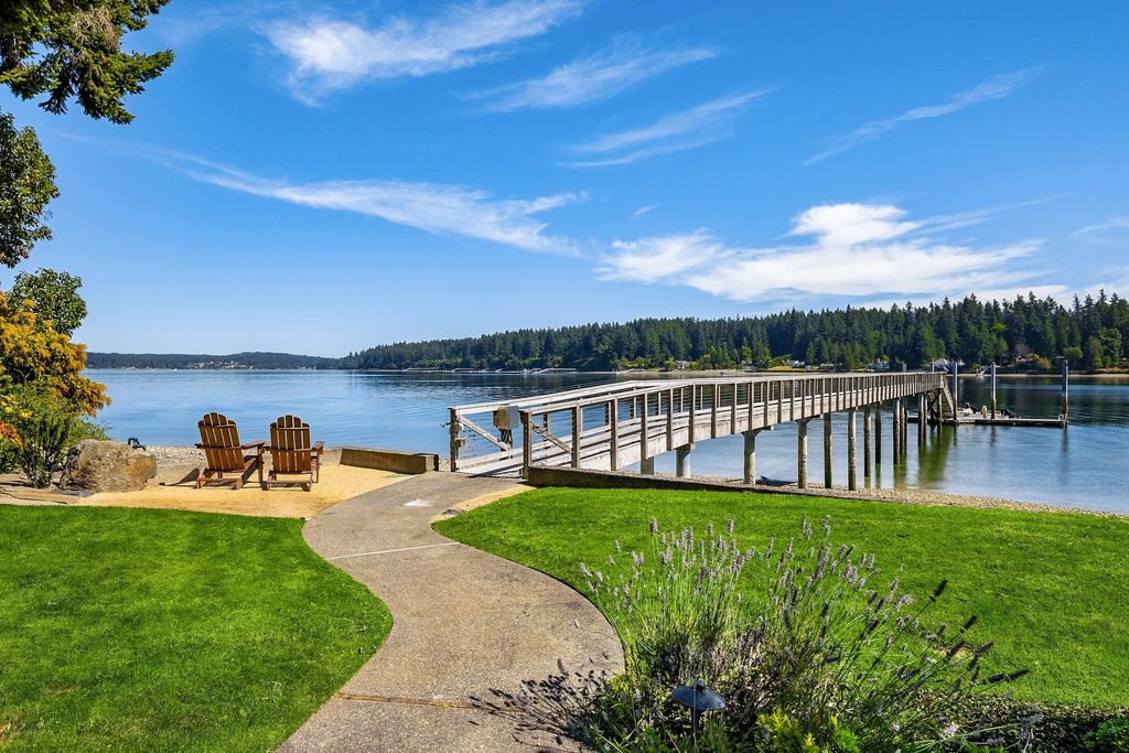 Washington's Coastal Gem: Architectural Masterpiece on White Sand along Manzanita Bay Shoreline, Listed at $7.8 Million