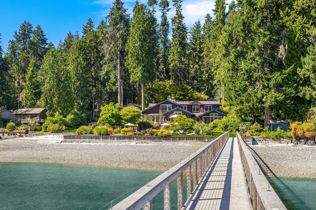 Washington's Coastal Gem: Architectural Masterpiece on White Sand along Manzanita Bay Shoreline, Listed at $7.8 Million