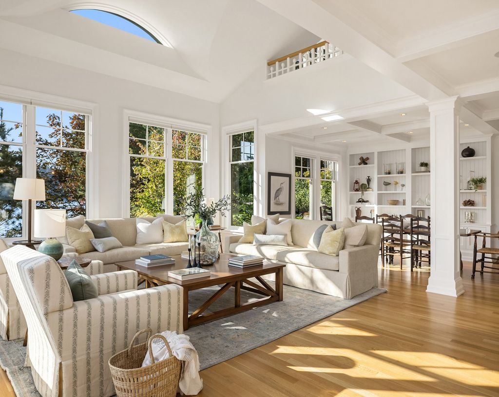 Washington's Coastal Gem: Architectural Masterpiece on White Sand along Manzanita Bay Shoreline, Listed at $7.8 Million