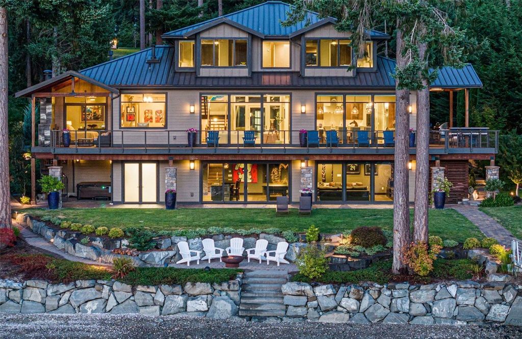 Waterfront Haven with Private Dock and Mountain Views in Gig Harbor, Washington Priced at $5.95 Million