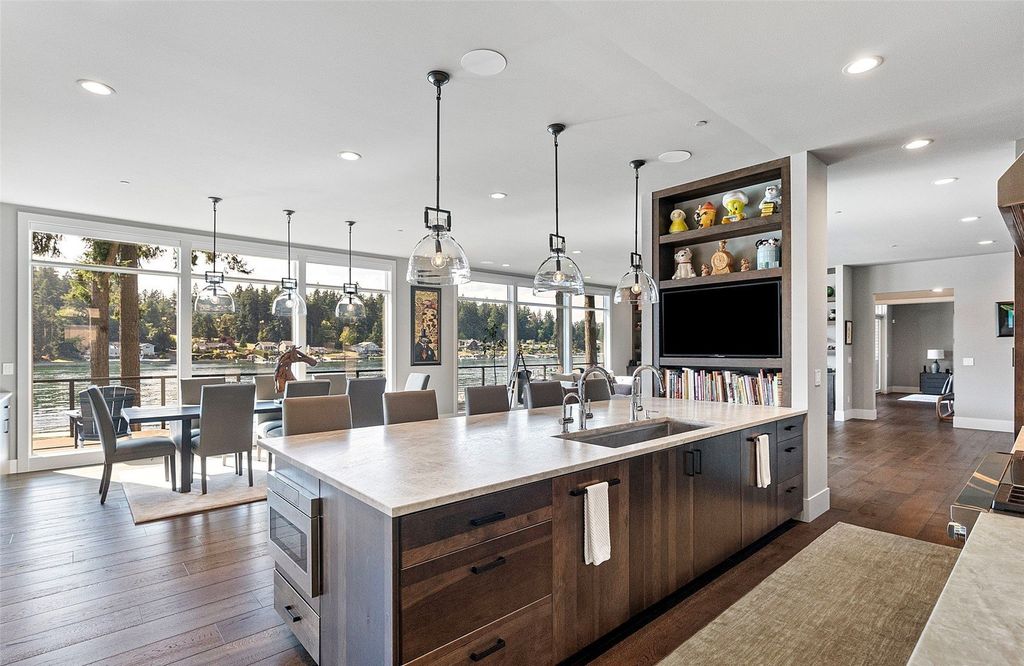 Waterfront Haven with Private Dock and Mountain Views in Gig Harbor, Washington Priced at $5.95 Million