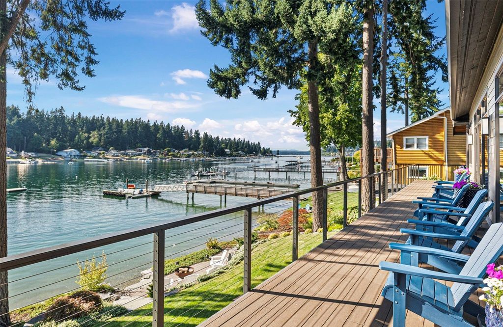 Waterfront Haven with Private Dock and Mountain Views in Gig Harbor, Washington Priced at $5.95 Million