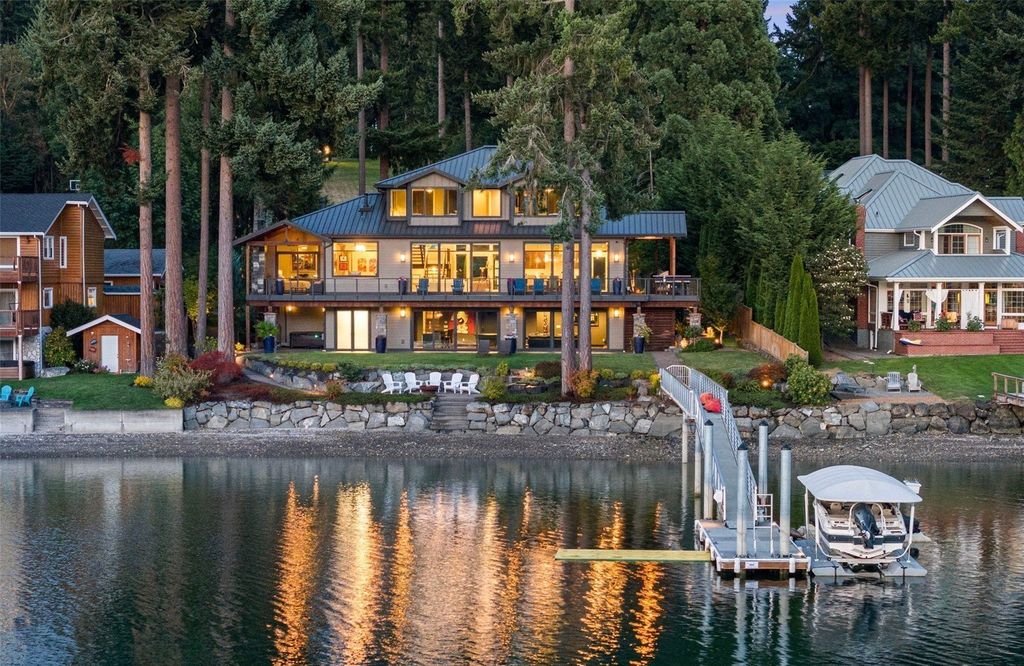 Waterfront Haven with Private Dock and Mountain Views in Gig Harbor, Washington Priced at $5.95 Million