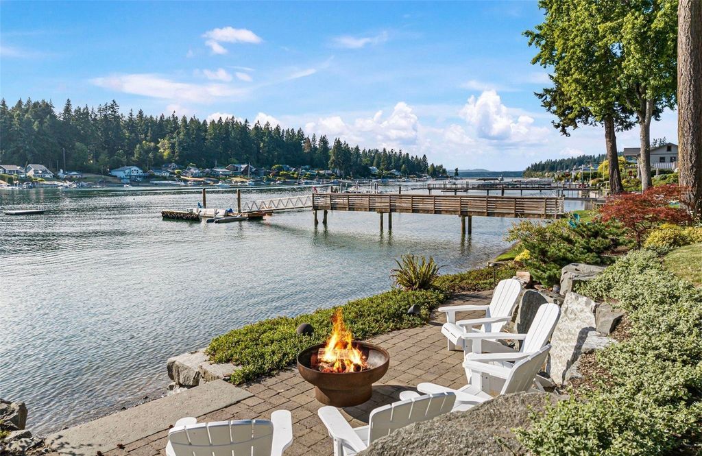 Waterfront Haven with Private Dock and Mountain Views in Gig Harbor, Washington Priced at $5.95 Million
