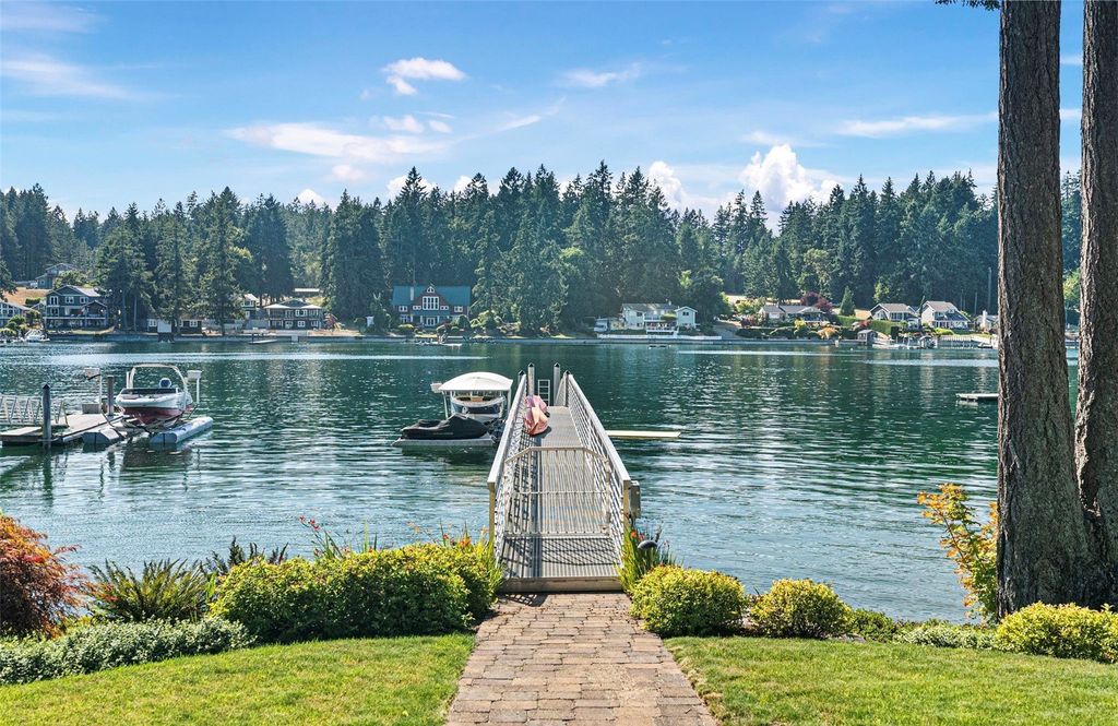 Waterfront Haven with Private Dock and Mountain Views in Gig Harbor, Washington Priced at $5.95 Million