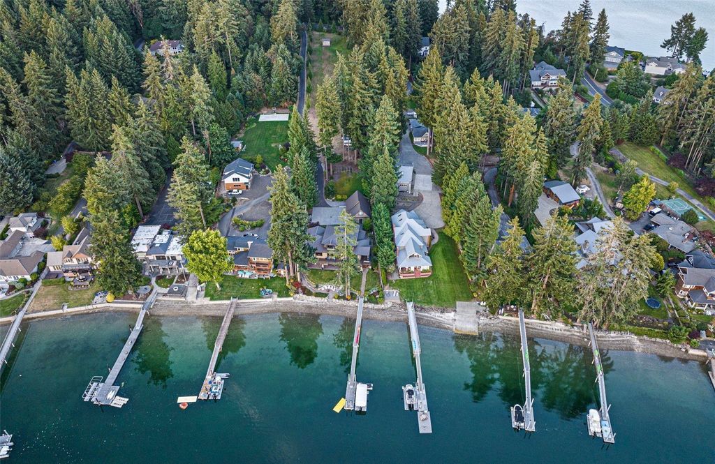Waterfront Haven with Private Dock and Mountain Views in Gig Harbor, Washington Priced at $5.95 Million