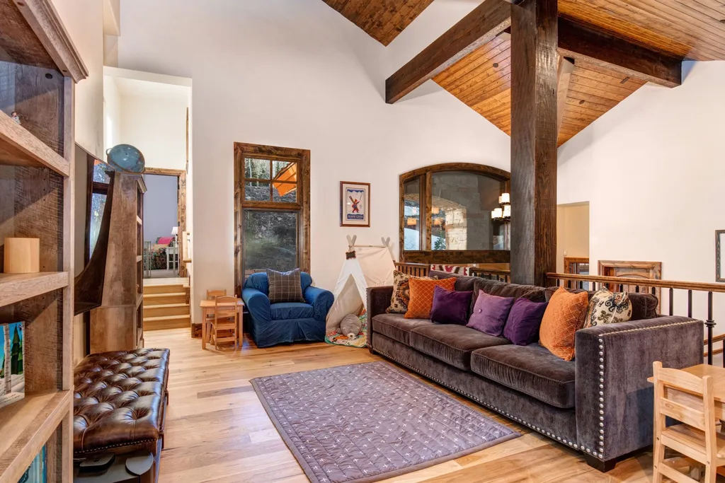 147 White Pine Canyon Road Home in Park City, Utah. Perched atop The Colony, Park City's premier gated ski-in ski-out neighborhood, this quintessential mountain home offers unmatched privacy, ski access, and breathtaking views. Set on 4.6 secluded acres, this property provides a tranquil escape for friends and families to embrace the mountain lifestyle. 