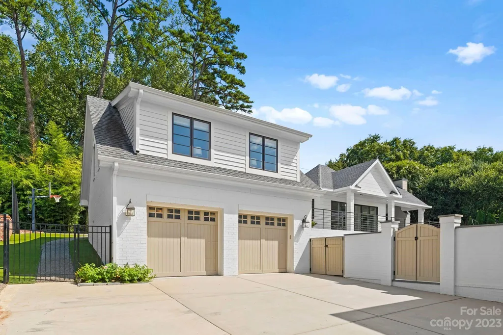 This stately transitional Myers Park home is situated on a large lot and features a spacious floor plan, a gourmet kitchen, a large pool with hot tub and water features, a newly built pool house with full bathroom, laundry, and outdoor patio with fireplace, and a newly built sport court that can act as a basketball court, pickleball court, volley ball, and tennis court. It is conveniently located to everything!