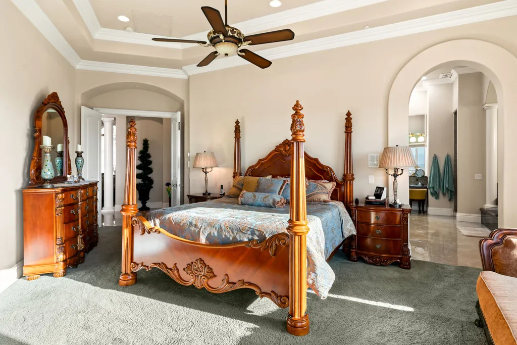 232 Valare Street Home in Henderson, Nevada. Discover the epitome of luxury living in this custom-built split-level home in Las Vegas. With stunning city views, lavish amenities, and meticulous attention to detail, this residence offers the ultimate in upscale living. From the private gated entrance to the infinity pool and spa overlooking the city, this Las Vegas dream home redefines luxury living.