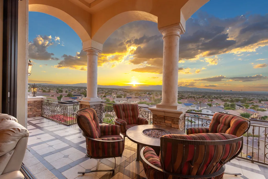 232 Valare Street Home in Henderson, Nevada. Discover the epitome of luxury living in this custom-built split-level home in Las Vegas. With stunning city views, lavish amenities, and meticulous attention to detail, this residence offers the ultimate in upscale living. From the private gated entrance to the infinity pool and spa overlooking the city, this Las Vegas dream home redefines luxury living.