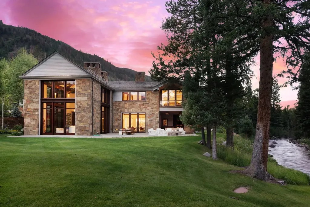 41 Popcorn Lane Home in Aspen, Colorado. Discover a truly remarkable property nestled in the heart of Aspen, where the Roaring Fork River flows just steps from your door. This unique estate, comprised of 41 Popcorn Lane and 100 Difficult Lane, offers an unbeatable combination of location, luxurious living, and stunning natural beauty.