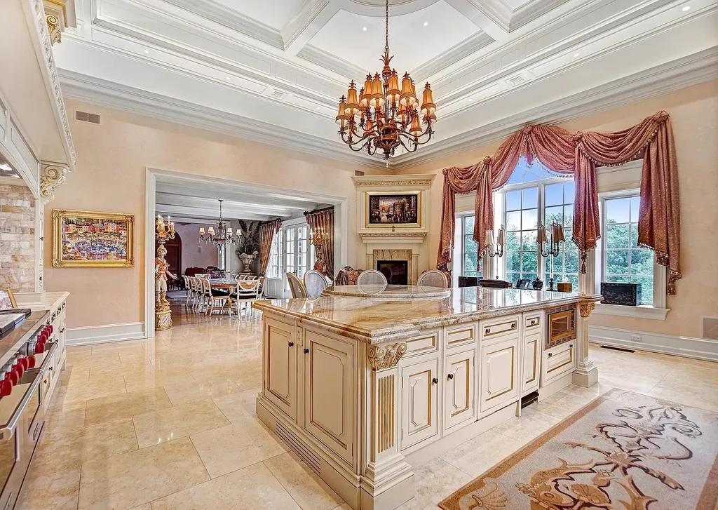 841 Merion Square Road Home in Gladwyne, Pennsylvania. This exceptional French Chateau estate, a rare gem designed by renowned architect F.L. Bissinger, awaits its new owner. Nestled on over 7 private and serene acres in prestigious Gladwyne, this regal compound is surrounded by meticulously manicured gardens, lush grounds, majestic fountains, and towering trees, offering an ambiance of unparalleled grandeur.