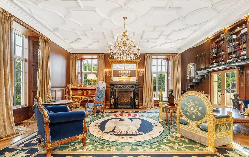 841 Merion Square Road Home in Gladwyne, Pennsylvania. This exceptional French Chateau estate, a rare gem designed by renowned architect F.L. Bissinger, awaits its new owner. Nestled on over 7 private and serene acres in prestigious Gladwyne, this regal compound is surrounded by meticulously manicured gardens, lush grounds, majestic fountains, and towering trees, offering an ambiance of unparalleled grandeur.