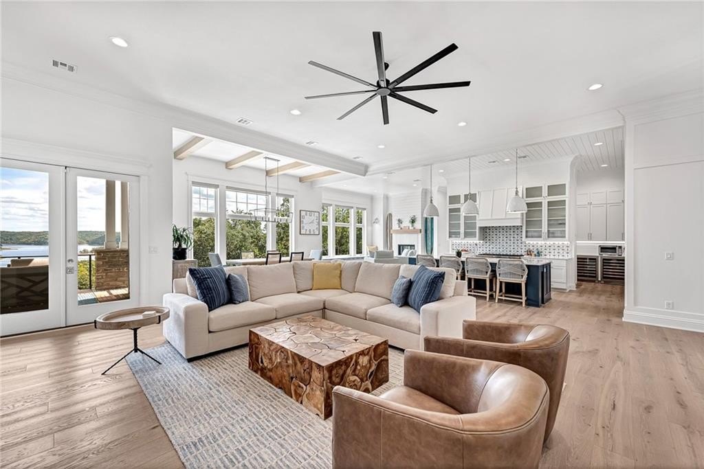 9966 Old Campbell Road Home in Rogers, Arkansas. Prepare to be captivated by this extraordinary 5-bedroom, 6.5-bathroom, 8,321 sqft estate, nestled on 6 acres in Rogers. It includes ownership of TWO slips in a co-owned boat dock, granting exclusive access to pristine Beaver Lake.