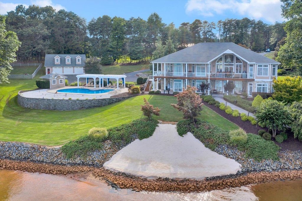 Absolutely Stunning Waterfront Home with Exquisite Barn in Moneta, Virginia Offered at $4,499,500