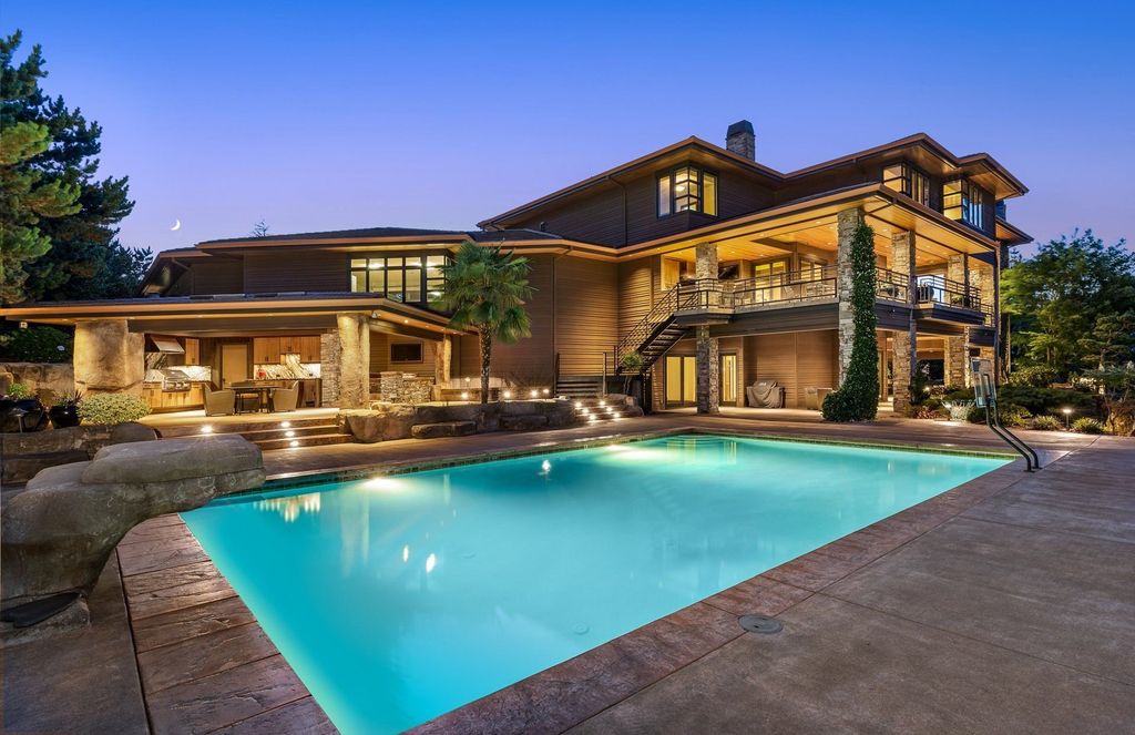 Architectural Marvel: Frank Lloyd Wright-Inspired Masterpiece on 2.2  Manicured Acres in Happy Valley, Oregon, Offered at $5.995 Million