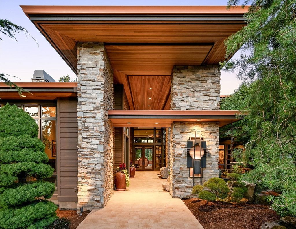 Architectural Marvel: Frank Lloyd Wright-Inspired Masterpiece on 2.2  Manicured Acres in Happy Valley, Oregon, Offered at $5.995 Million