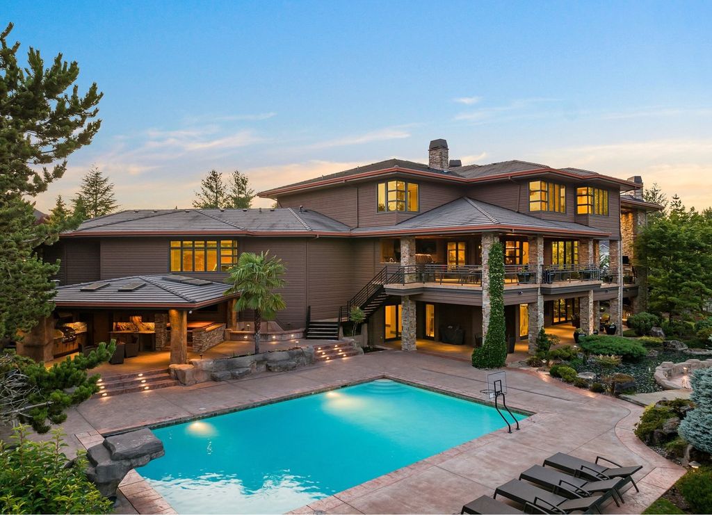 Architectural Marvel: Frank Lloyd Wright-Inspired Masterpiece on 2.2  Manicured Acres in Happy Valley, Oregon, Offered at $5.995 Million