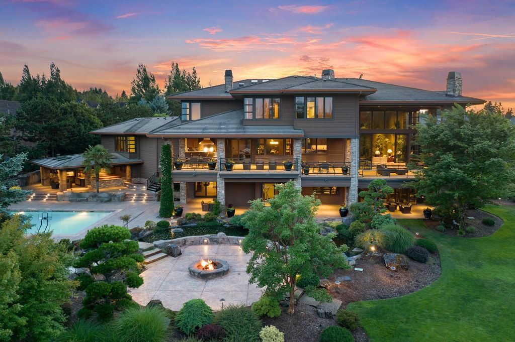 Architectural Marvel: Frank Lloyd Wright-Inspired Masterpiece on 2.2  Manicured Acres in Happy Valley, Oregon, Offered at $5.995 Million