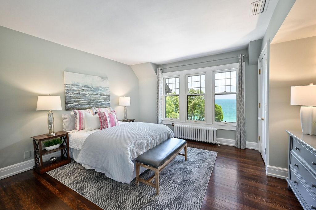 Enchanting Tudor-Style Residence with Breathtaking Lake Michigan Views in Wisconsin for $2.95 Million