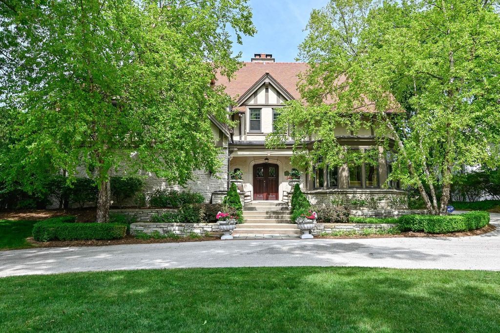 Enchanting Tudor-Style Residence with Breathtaking Lake Michigan Views in Wisconsin for $2.95 Million