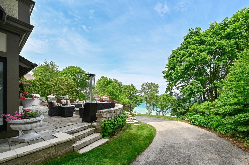 Enchanting Tudor-Style Residence with Breathtaking Lake Michigan Views in Wisconsin for $2.95 Million