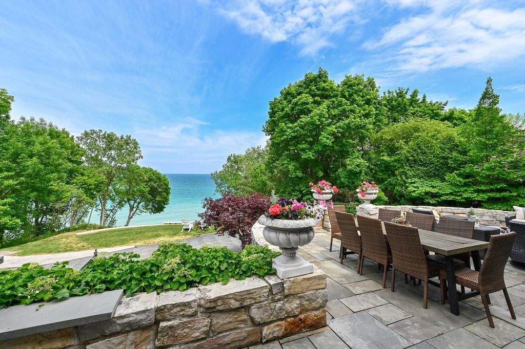 Enchanting Tudor-Style Residence with Breathtaking Lake Michigan Views in Wisconsin for $2.95 Million