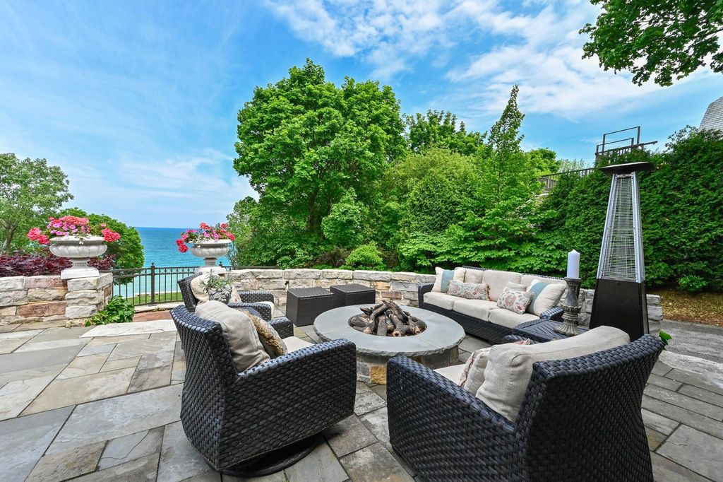 Enchanting Tudor-Style Residence with Breathtaking Lake Michigan Views in Wisconsin for $2.95 Million