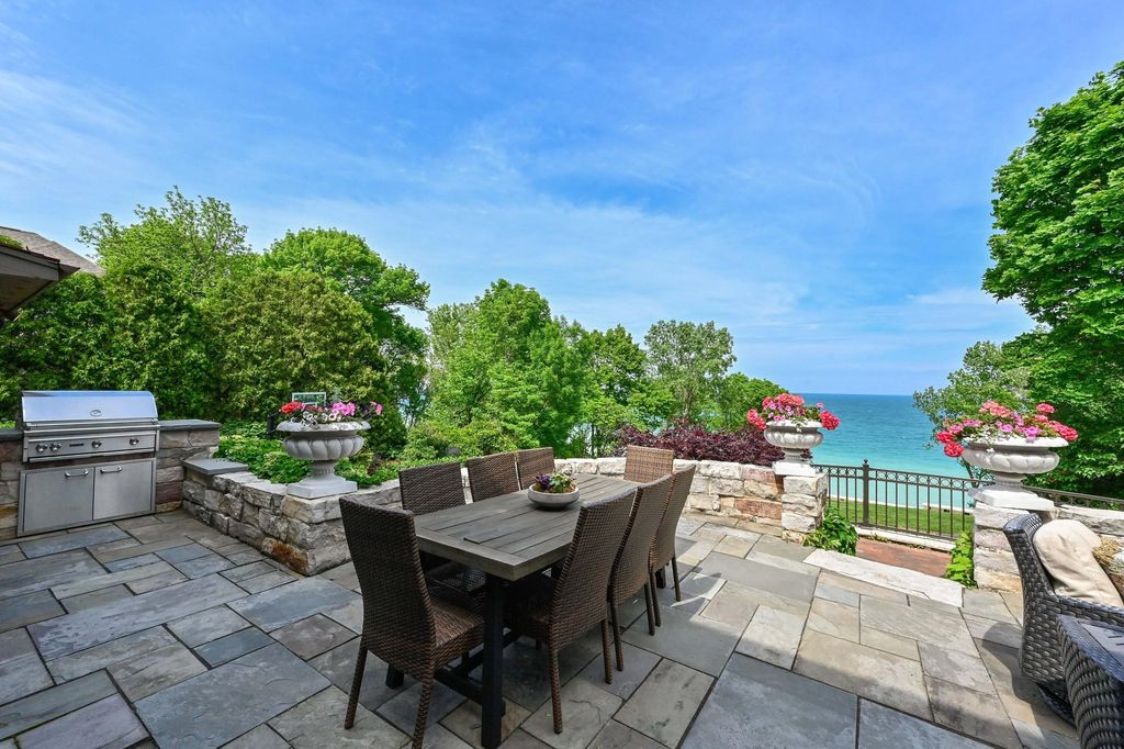 Enchanting Tudor-Style Residence with Breathtaking Lake Michigan Views in Wisconsin for $2.95 Million