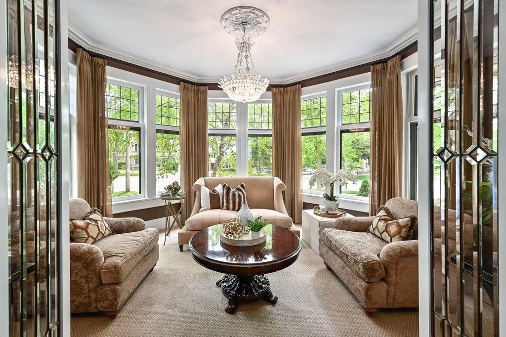Enchanting Tudor-Style Residence with Breathtaking Lake Michigan Views in Wisconsin for $2.95 Million