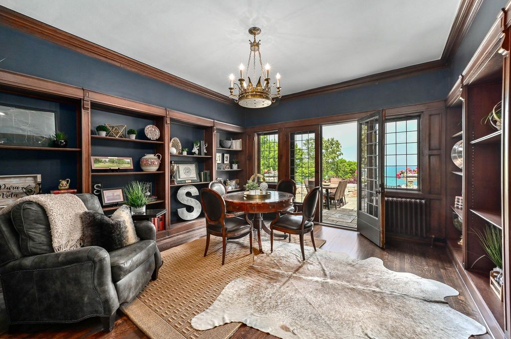 Enchanting Tudor-Style Residence with Breathtaking Lake Michigan Views in Wisconsin for $2.95 Million