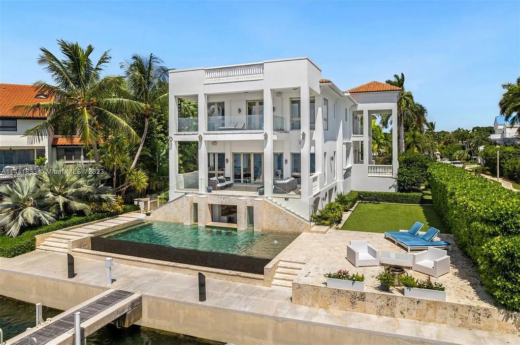 Discover the epitome of luxury waterfront living at 3590 Crystal View Court, Miami, Florida. This magnificent mansion offers 6 bedrooms, 10 bathrooms, and 13,930 square feet of living space on a spacious 0.45-acre lot.