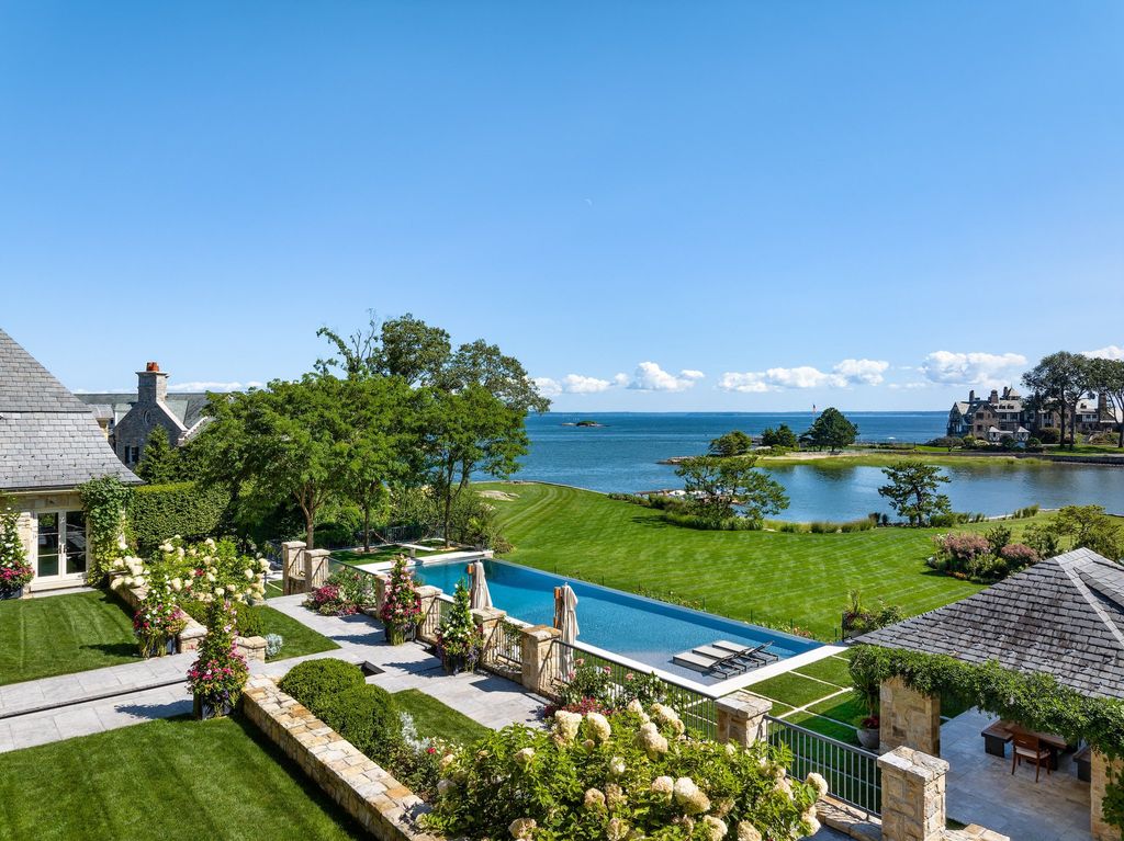 Exquisite $47.5 Million Waterfront French Manor in Exclusive Mead Point, Greenwich, Connecticut