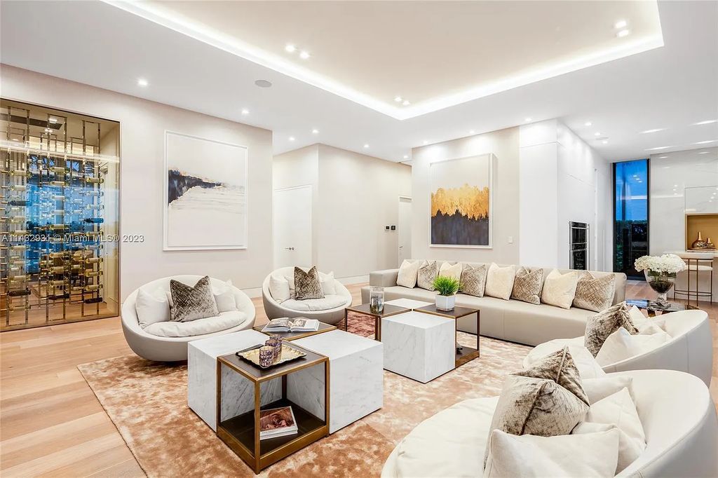 Luxury awaits in this 2021-built, 6-bed, 9-bath modern masterpiece in Fort Lauderdale's Harbor Beach gated community. Designed by Randall Stofft and crafted by Sarkela Corp, this 9,451 sq ft home features 120 ft of Intracoastal frontage, a lap pool, and outdoor kitchen.