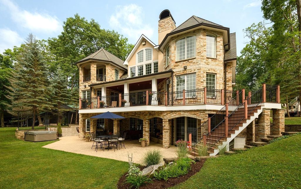 Extraordinary Lakefront Luxury: Stunning Stone and Stucco Home in Oakland, Maryland Offered at $3.95 Million
