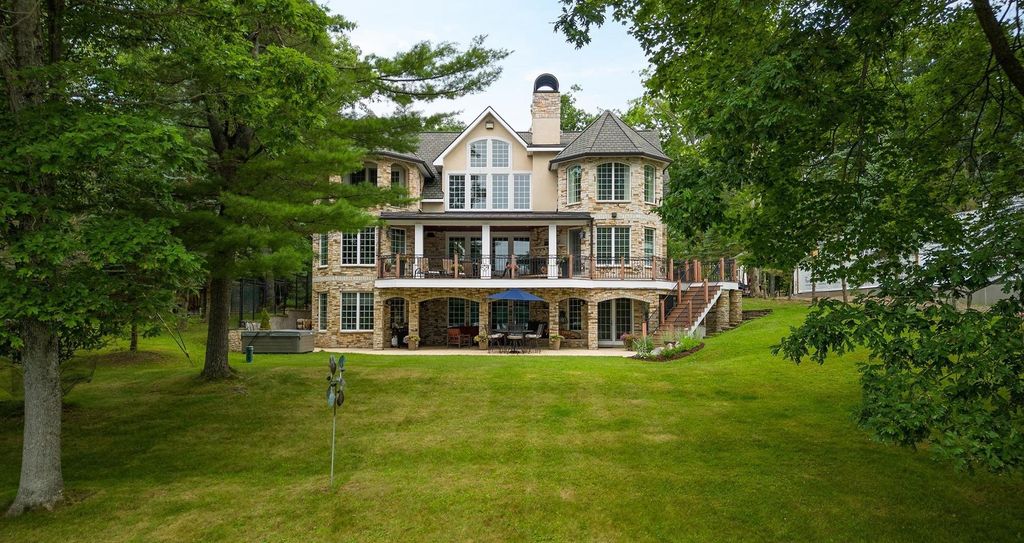 Extraordinary Lakefront Luxury: Stunning Stone and Stucco Home in Oakland, Maryland Offered at $3.95 Million