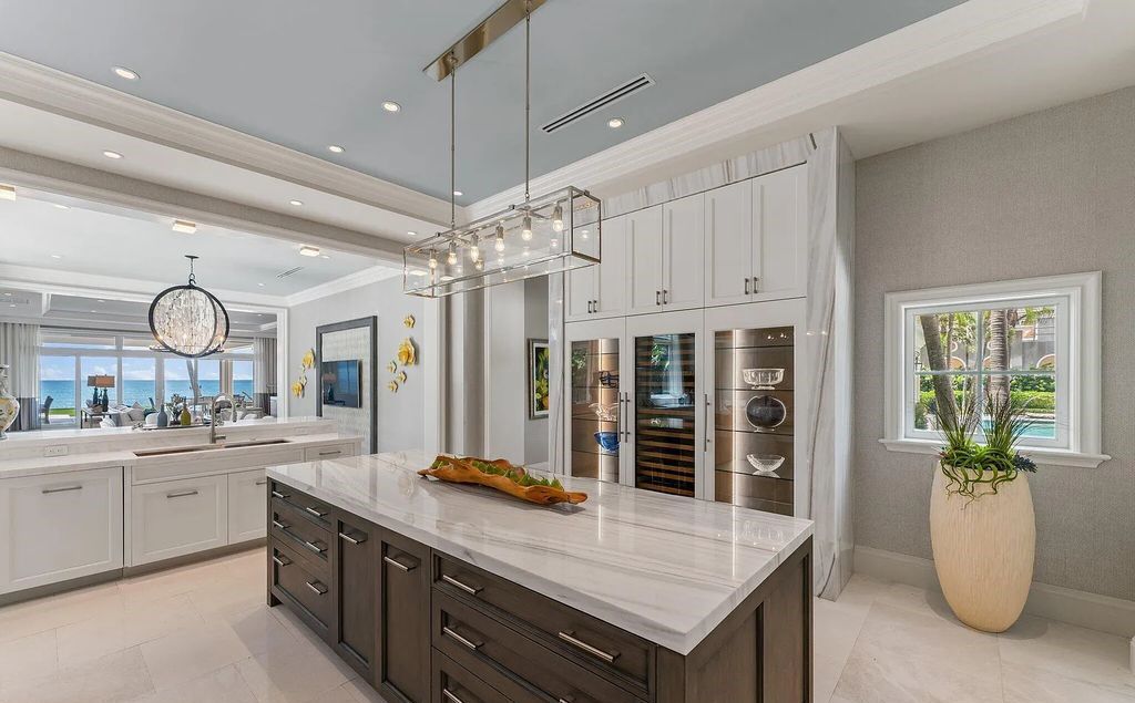 Nestled between the majestic Atlantic Ocean and the tranquil Intracoastal Waterway lies the extraordinary ''Villa Oceano Azul.'' This stunning estate is located in the prestigious estate section of Manalapan, Florida, and embodies the epitome of luxury living.