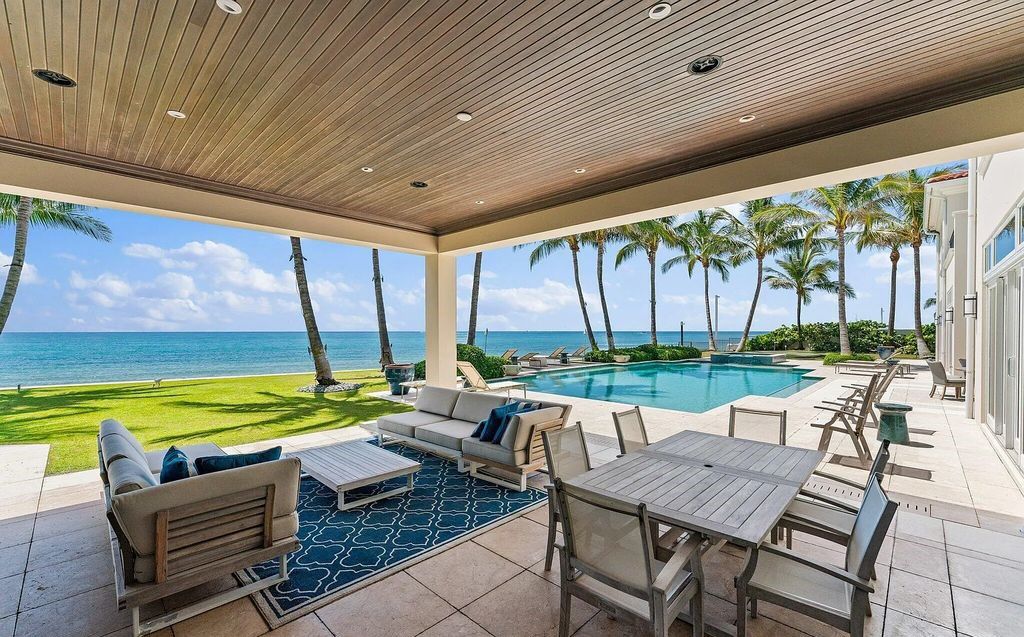 Nestled between the majestic Atlantic Ocean and the tranquil Intracoastal Waterway lies the extraordinary ''Villa Oceano Azul.'' This stunning estate is located in the prestigious estate section of Manalapan, Florida, and embodies the epitome of luxury living.