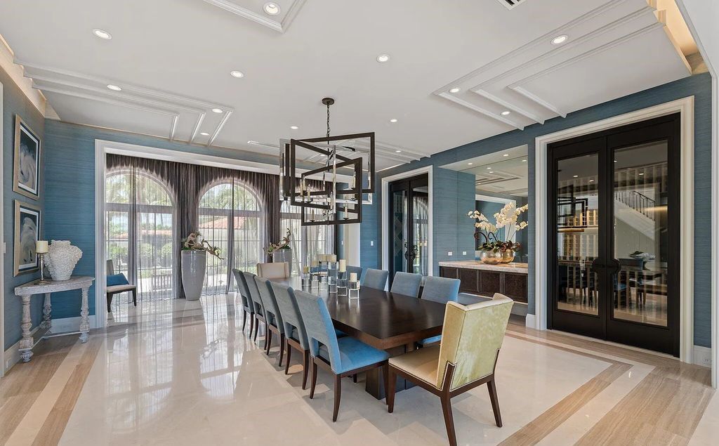 Nestled between the majestic Atlantic Ocean and the tranquil Intracoastal Waterway lies the extraordinary ''Villa Oceano Azul.'' This stunning estate is located in the prestigious estate section of Manalapan, Florida, and embodies the epitome of luxury living.