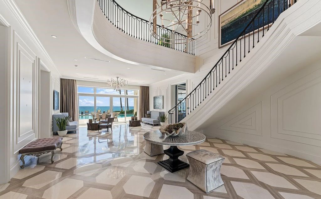 Nestled between the majestic Atlantic Ocean and the tranquil Intracoastal Waterway lies the extraordinary ''Villa Oceano Azul.'' This stunning estate is located in the prestigious estate section of Manalapan, Florida, and embodies the epitome of luxury living.