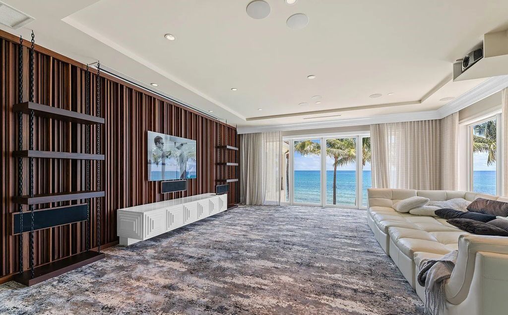 Nestled between the majestic Atlantic Ocean and the tranquil Intracoastal Waterway lies the extraordinary ''Villa Oceano Azul.'' This stunning estate is located in the prestigious estate section of Manalapan, Florida, and embodies the epitome of luxury living.