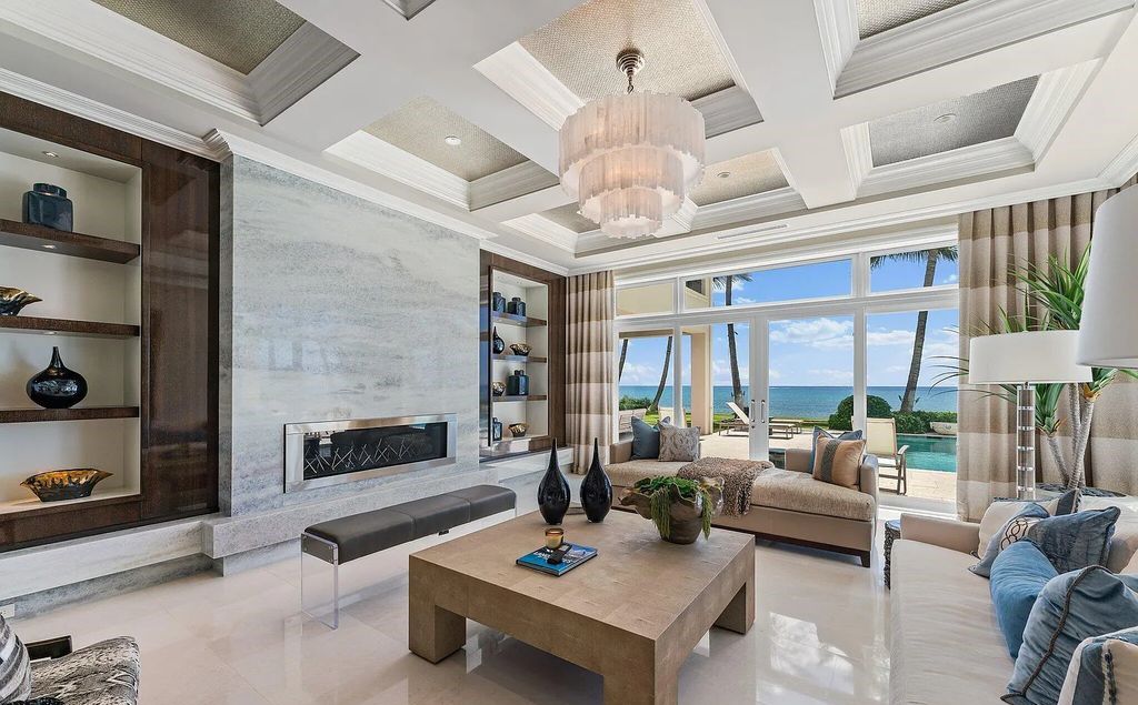 Nestled between the majestic Atlantic Ocean and the tranquil Intracoastal Waterway lies the extraordinary ''Villa Oceano Azul.'' This stunning estate is located in the prestigious estate section of Manalapan, Florida, and embodies the epitome of luxury living.