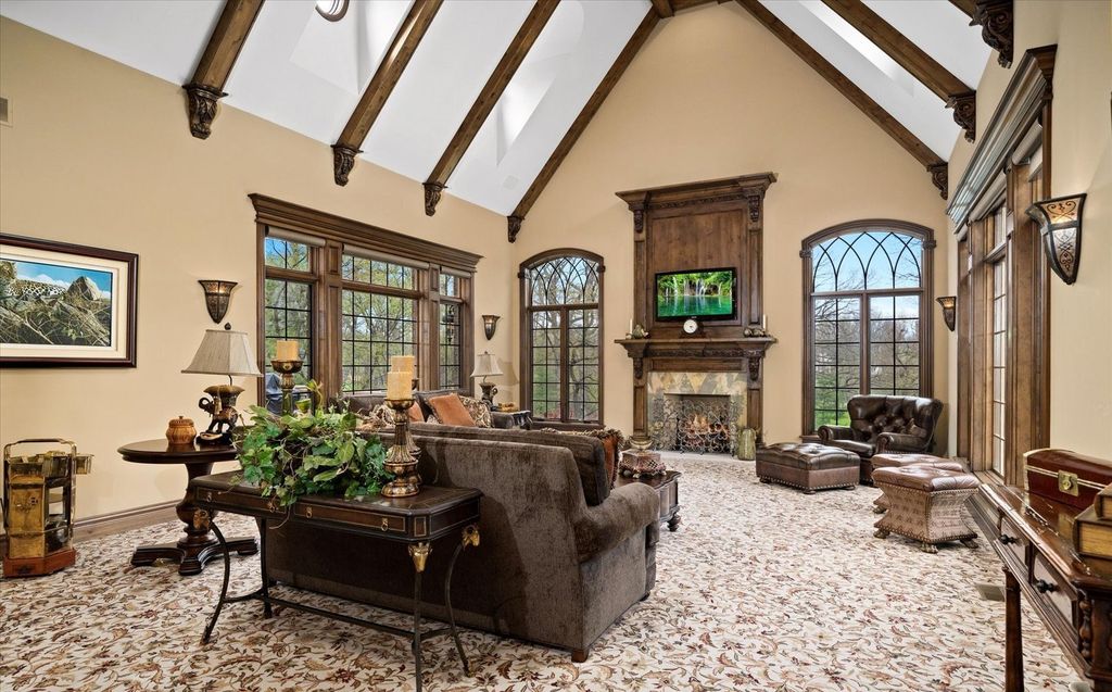 Stunning Custom-Built Home on 16 Acres of Magnificent Landscape in Elburn, Illinois for $3.498 Million