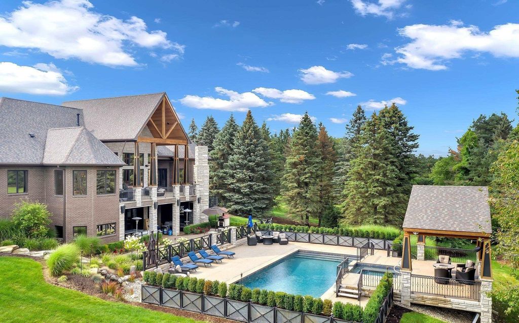 Timeless Elegance Meets Natural Beauty: Custom Ranch Estate in Rochester, Michigan, Listed at $3,999,900