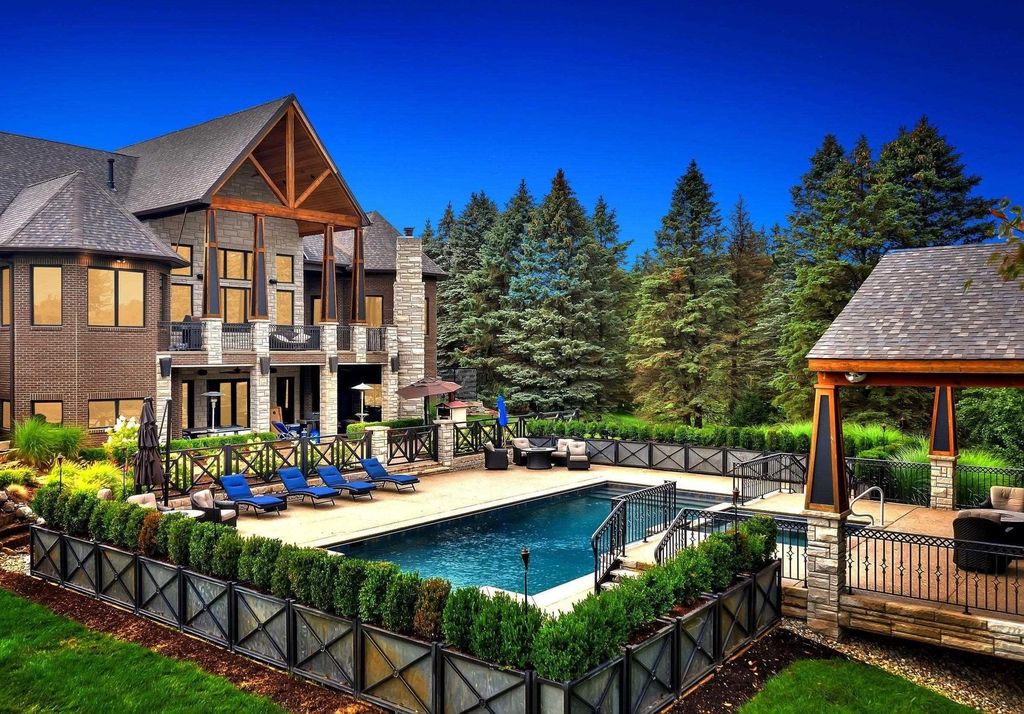 Timeless Elegance Meets Natural Beauty: Custom Ranch Estate in Rochester, Michigan, Listed at $3,999,900